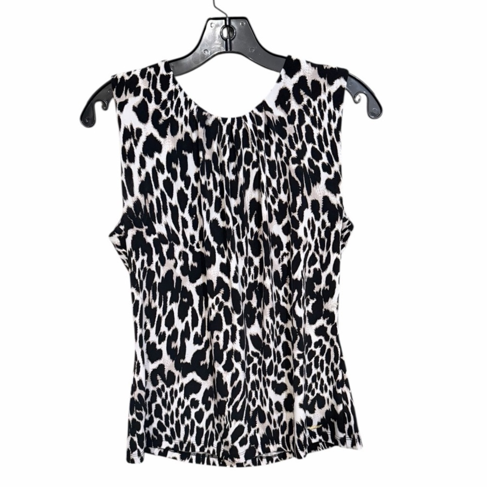 Calvin Klein Black and White Animal Print Blouse - Picture 4 of 7